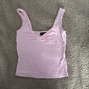 White fox Boutique baby pink tank